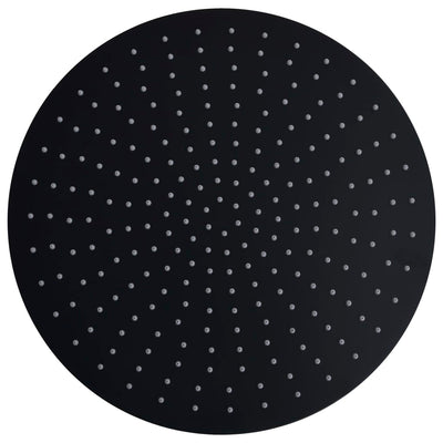 Vidaxl regendouchekop rond 40 cm roestvrij staal zwart