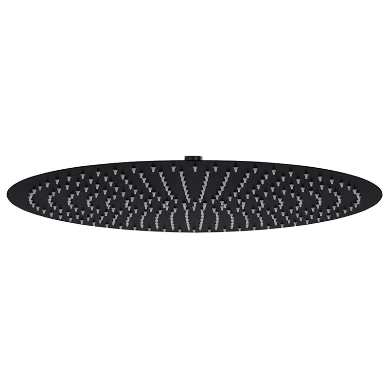 Vidaxl regendouchekop rond 50 cm roestvrij staal zwart