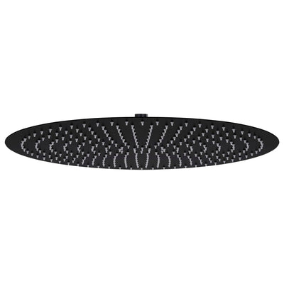 Vidaxl regendouchekop rond 50 cm roestvrij staal zwart