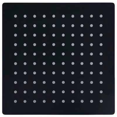 Vidaxl regendouchekop vierkant 20x20 cm roestvrij staal zwart