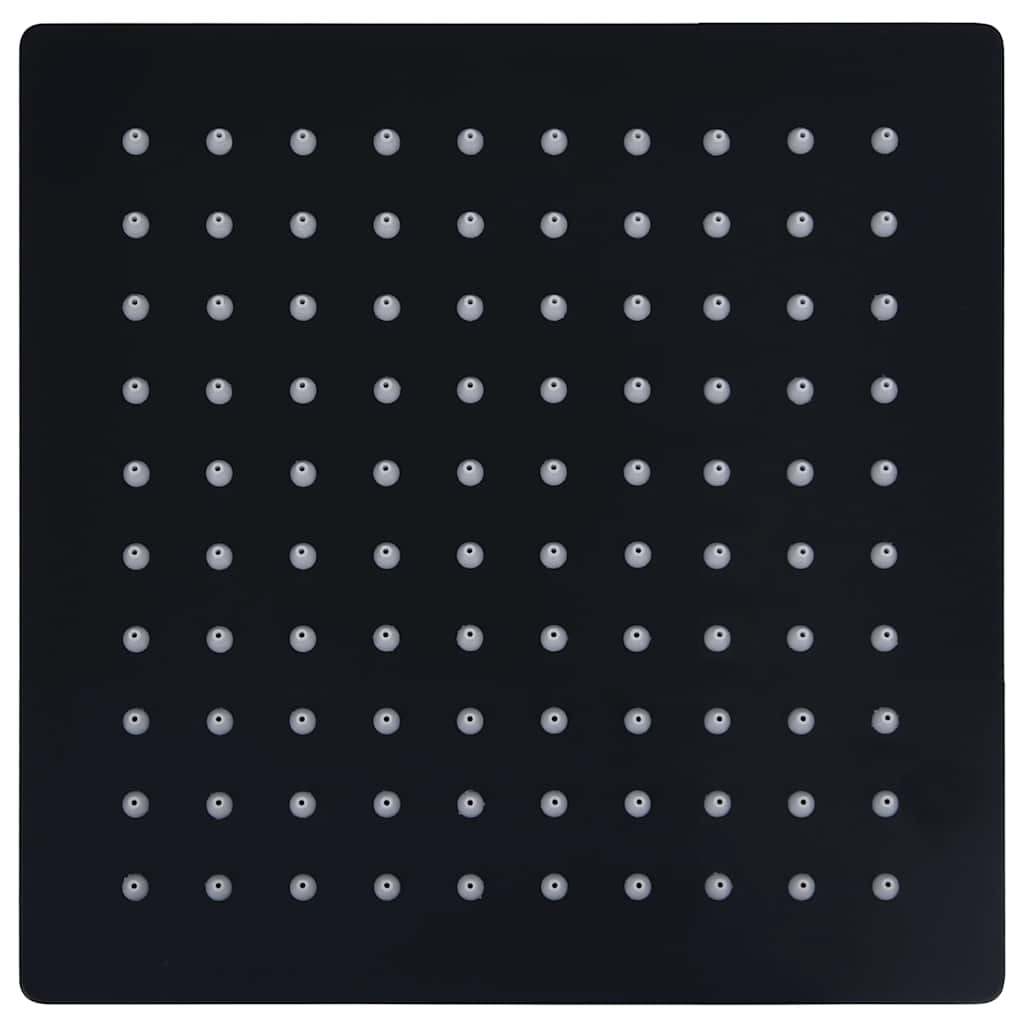 Vidaxl regendouchekop vierkant 20x20 cm roestvrij staal zwart