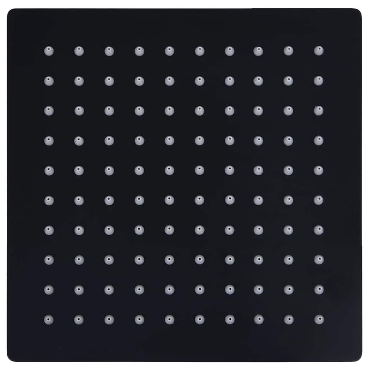 Vidaxl regendouchekop vierkant 20x20 cm roestvrij staal zwart