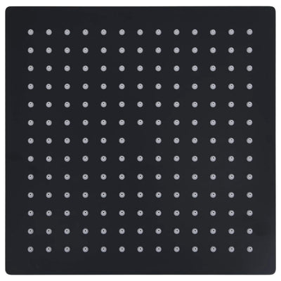 Vidaxl regendouchekop vierkant 25x25 cm roestvrij staal zwart