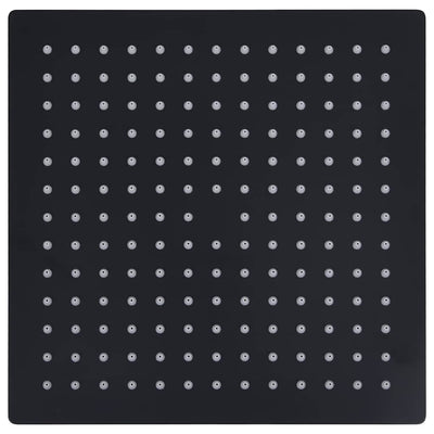 Vidaxl regendouchekop vierkant 30x30 cm roestvrij staal zwart