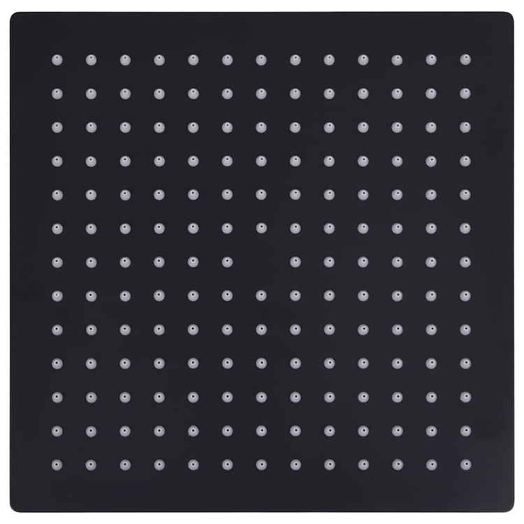 Vidaxl regendouchekop vierkant 30x30 cm roestvrij staal zwart