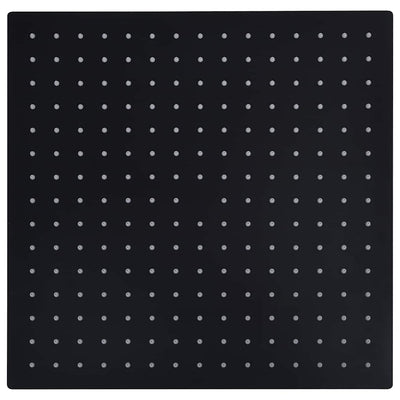 Vidaxl regendouchekop vierkant 40x40 cm roestvrij staal zwart