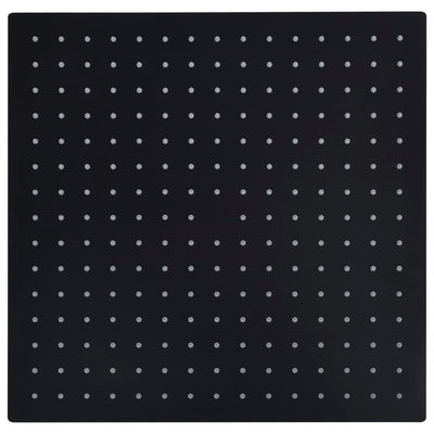 Vidaxl regendouchekop vierkant 40x40 cm roestvrij staal zwart