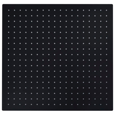 Vidaxl regendouchekop vierkant 50x50 cm roestvrij staal zwart