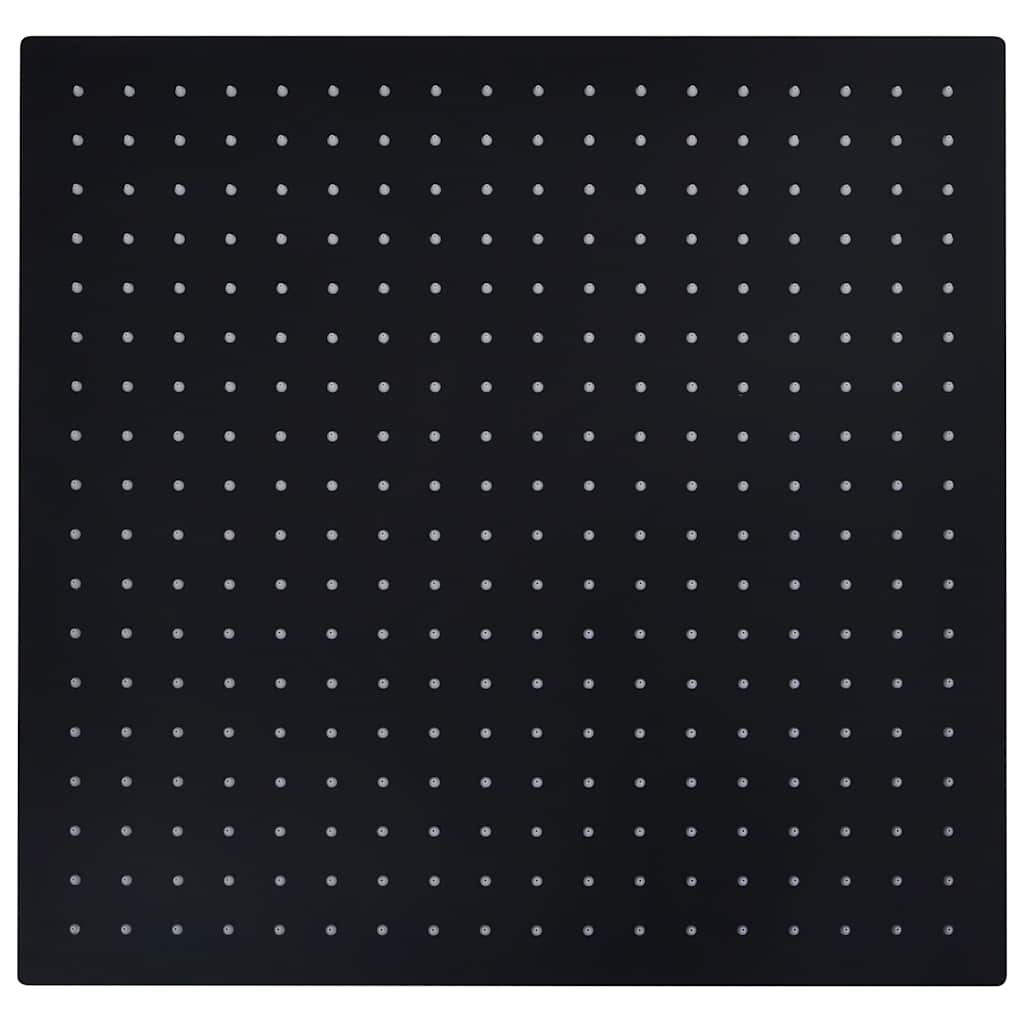 Vidaxl regendouchekop vierkant 50x50 cm roestvrij staal zwart