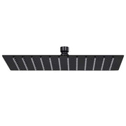 Vidaxl regendouchekop rechthoekig 30x20 cm roestvrij staal zwart - afbeelding 1