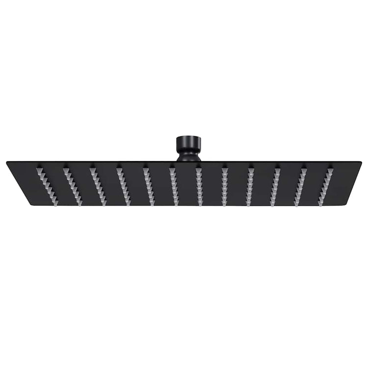 Vidaxl regendouchekop rechthoekig 30x20 cm roestvrij staal zwart