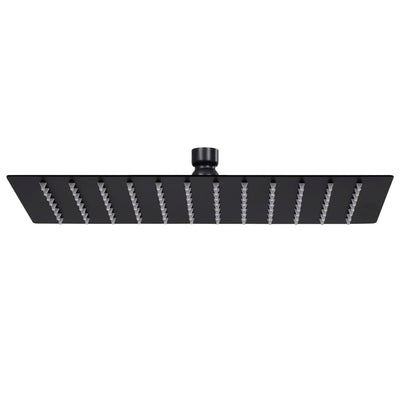 Vidaxl regendouchekop rechthoekig 30x20 cm roestvrij staal zwart