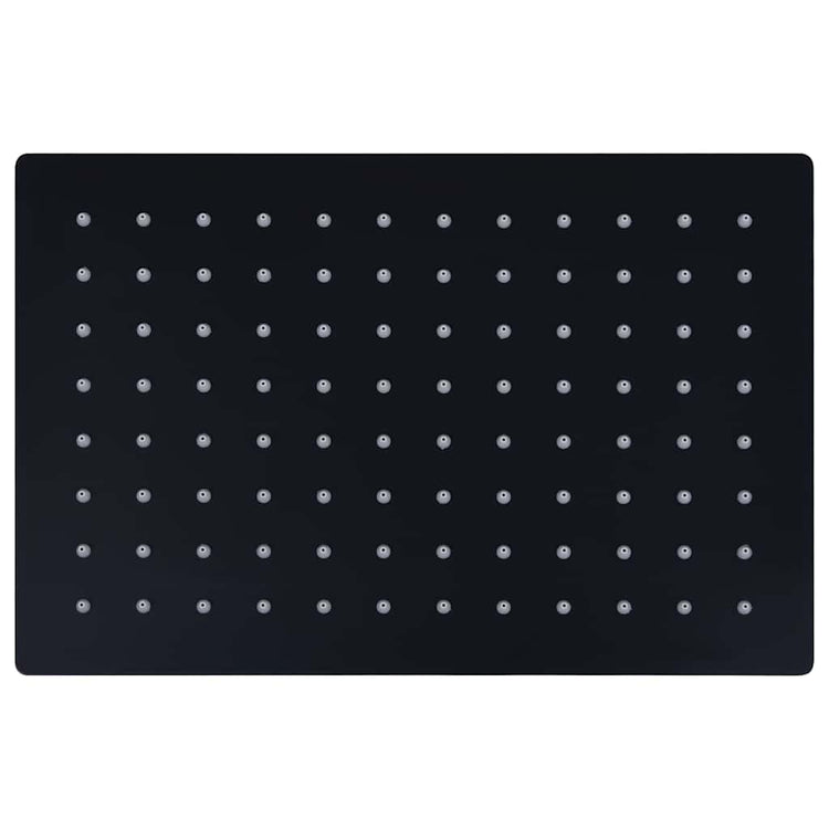 Vidaxl regendouchekop rechthoekig 30x20 cm roestvrij staal zwart