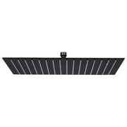 Vidaxl regendouchekop rechthoekig 40x30 cm roestvrij staal zwart - afbeelding 1