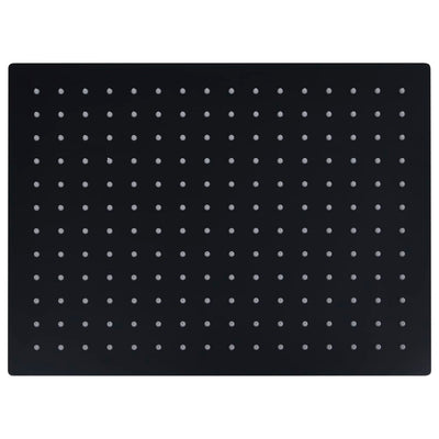 Vidaxl regendouchekop rechthoekig 40x30 cm roestvrij staal zwart