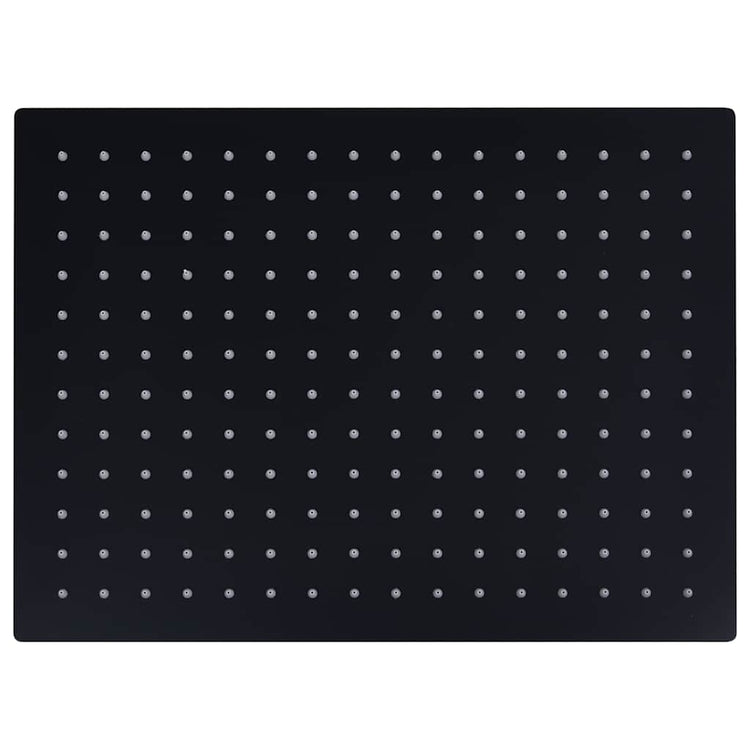 Vidaxl regendouchekop rechthoekig 40x30 cm roestvrij staal zwart