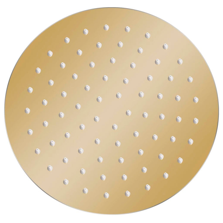 Vidaxl regendouchekop rond 20 cm roestvrij staal goudkleurig