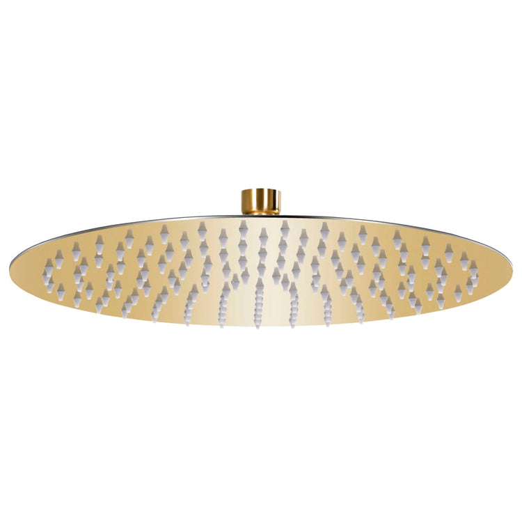 Vidaxl regendouchekop rond 30 cm roestvrij staal goudkleurig