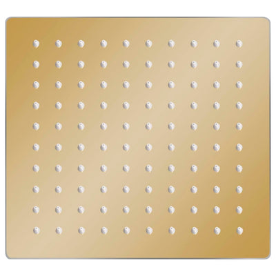 Vidaxl regendouchekop vierkant 20x20 cm roestvrij staal goudkleurig