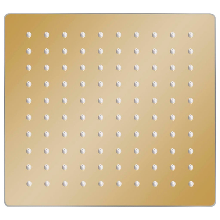 Vidaxl regendouchekop vierkant 20x20 cm roestvrij staal goudkleurig