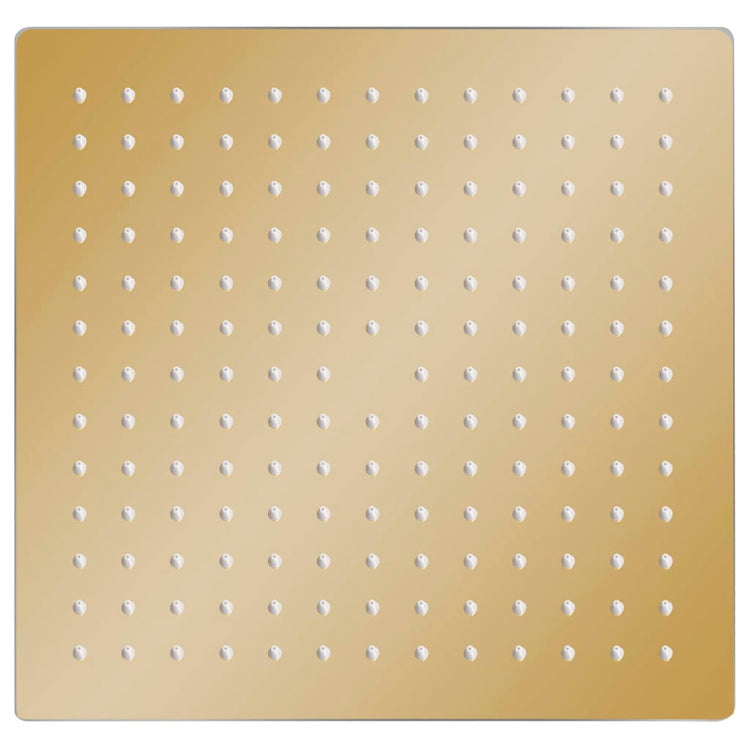 Vidaxl regendouchekop vierkant 25x25 cm roestvrij staal goudkleurig