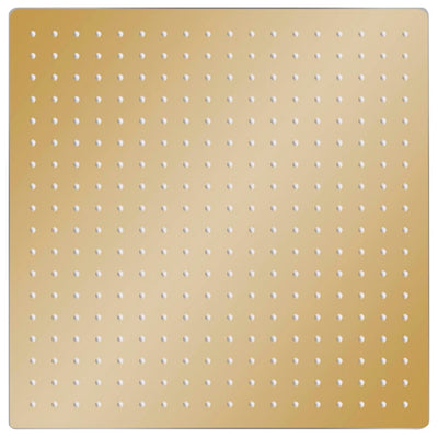 Vidaxl regendouchekop vierkant 50x50 cm roestvrij staal goudkleurig