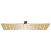 Vidaxl regendouchekop rechthoekig 30x20 cm roestvrij staal goudkleurig - afbeelding 1