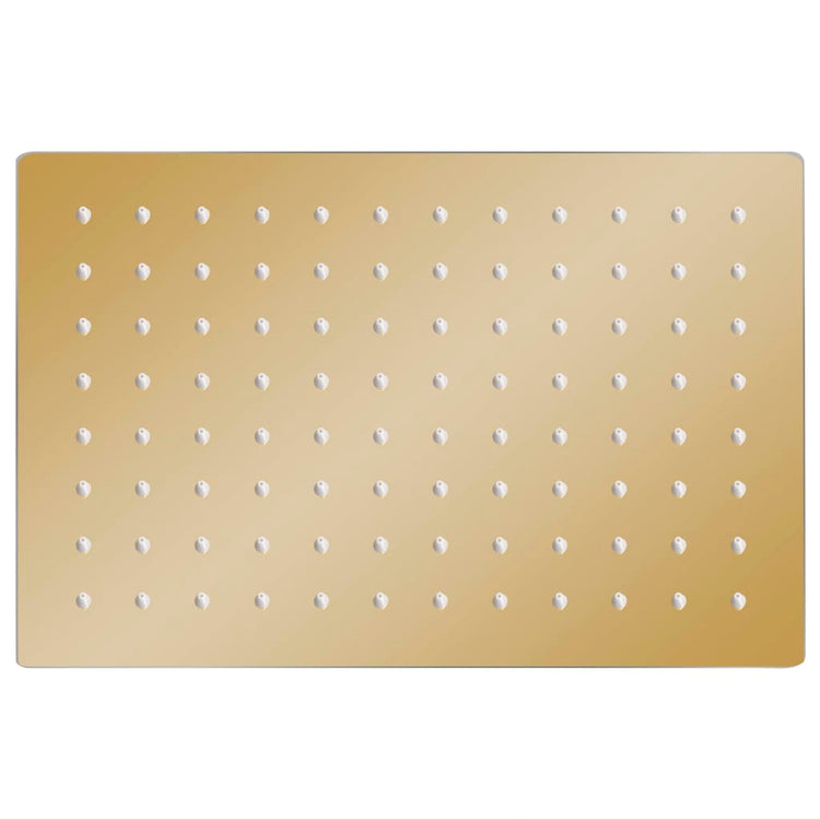 Vidaxl regendouchekop rechthoekig 30x20 cm roestvrij staal goudkleurig