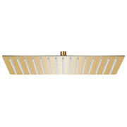 Vidaxl regendouchekop rechthoekig 40x30 cm roestvrij staal goudkleurig - afbeelding 1
