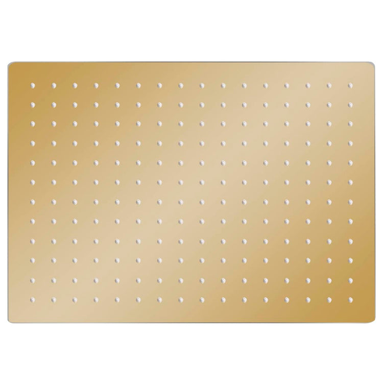 Vidaxl regendouchekop rechthoekig 40x30 cm roestvrij staal goudkleurig
