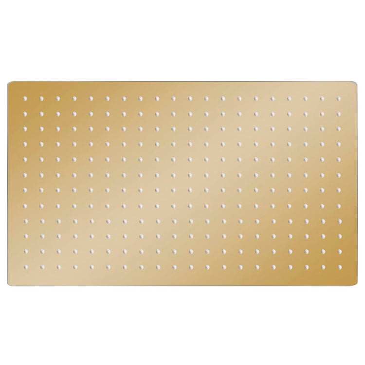 VidaXL Regendouchekop rechthoekig 50x30 cm roestvrij staal goudkleurig