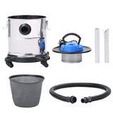 Vidaxl asstofzuiger met hepa filter 1200 w 20 l roestvrij staal - afbeelding 2