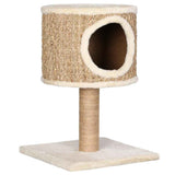 Vidaxl kattenmeubel met huis en krabpaal 52 cm zeegras - afbeelding 2