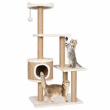 Vidaxl kattenmeubel met krabpalen 123 cm zeegras - afbeelding 1