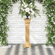 Vidaxl plantenstandaard klassieke zuil vierkant 17x17x66 cm mdf hout - afbeelding 3