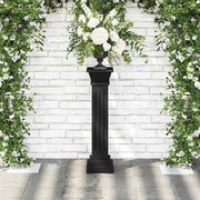 Vidaxl plantenstandaard klassieke zuil vierkant 17x17x66 cm mdf zwart - afbeelding 3