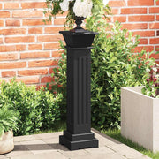 Vidaxl plantenstandaard klassieke zuil vierkant 17x17x66 cm mdf zwart - afbeelding 1