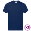 Vidaxl overhemd 5 pcs blauw 5xl katoen