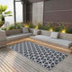 Vidaxl buitenkleed arakil 80x150 cm pp zwart