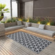 Vidaxl buitenkleed arakil 120x180 cm pp zwart