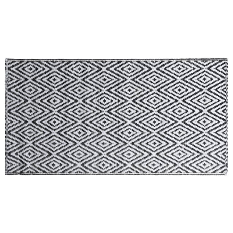 Vidaxl buitenkleed arakil 120x180 cm pp wit en zwart
