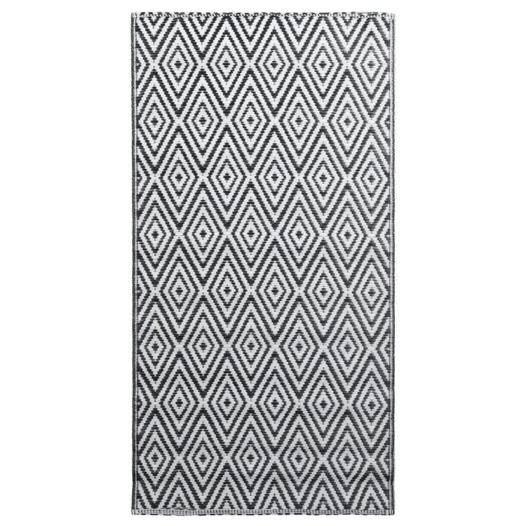 Vidaxl buitenkleed arakil 160x230 cm pp wit en zwart