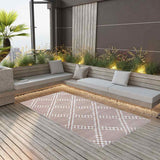 Vidaxl buitenkleed arakil 120x180 cm pp bruin - afbeelding 1