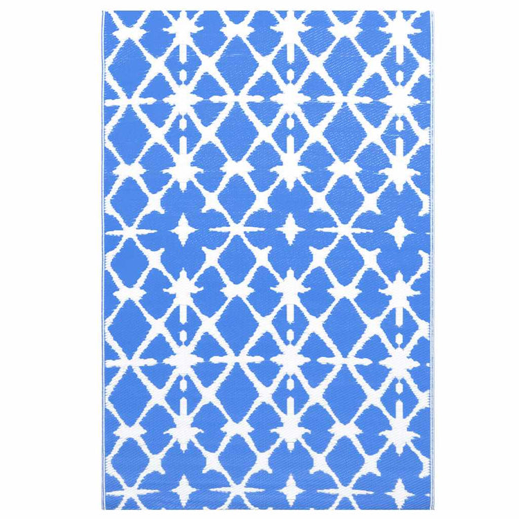 Vidaxl buitenkleed arakil 80x150 cm pp blauw en wit