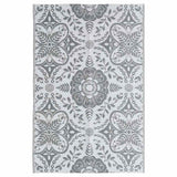 Vidaxl buitenkleed arakil 120x180 cm pp lichtgrijs - afbeelding 2