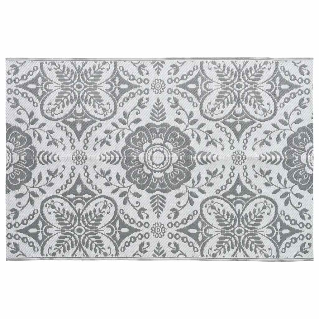 Vidaxl buitenkleed arakil 190x290 cm pp lichtgrijs