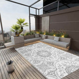 Vidaxl buitenkleed arakil 190x290 cm pp lichtgrijs - afbeelding 1