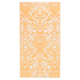 Vidaxl buitenkleed arakil 120x180 cm pp oranje en wit - afbeelding 2