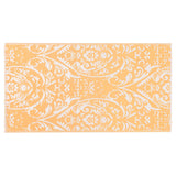 Vidaxl buitenkleed arakil 120x180 cm pp oranje en wit - afbeelding 3
