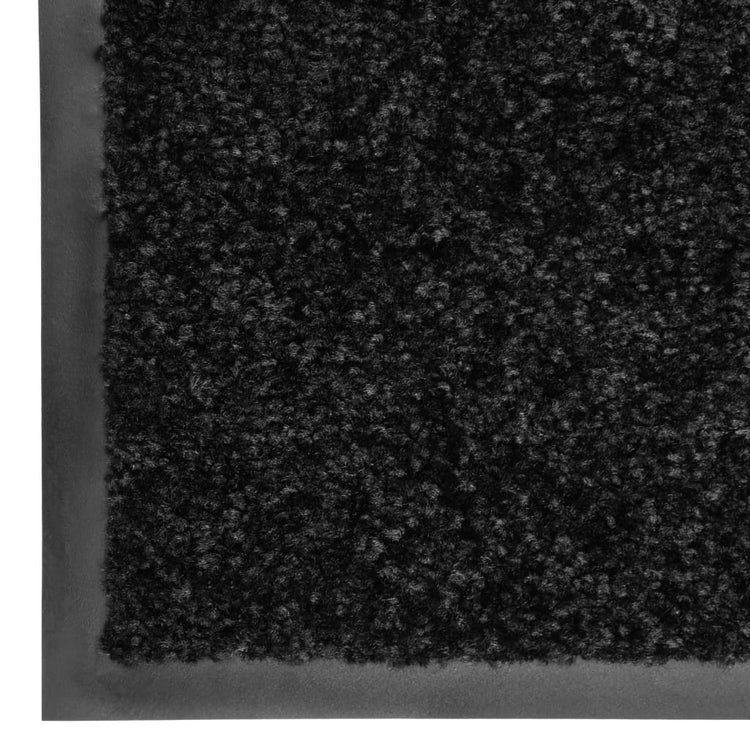 Vidaxl deurmat wasbaar 60x90 cm zwart